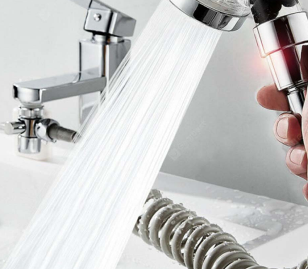 Extensor De Grifo Para Lavabo De Baño Con Ducha De Mano