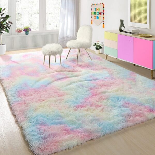 Tapete De Peluche Largo Ultra Suave Para Sala Y Habitación
