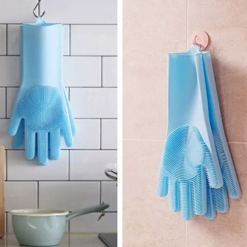 Guantes De Silicona Multiusos Con Cepillo Integrado