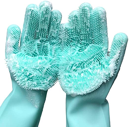Guantes De Silicona Multiusos Con Cepillo Integrado