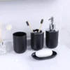 Kit De Accesorios De Baño 6 Piezas Negro Mate