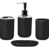 Kit De Accesorios De Baño 6 Piezas Negro Mate