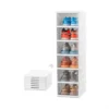 Zapatero Plegable 6 Niveles Multiusos Con Puertas Transparentes