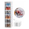 Zapatero Plegable 6 Niveles Multiusos Con Puertas Transparentes