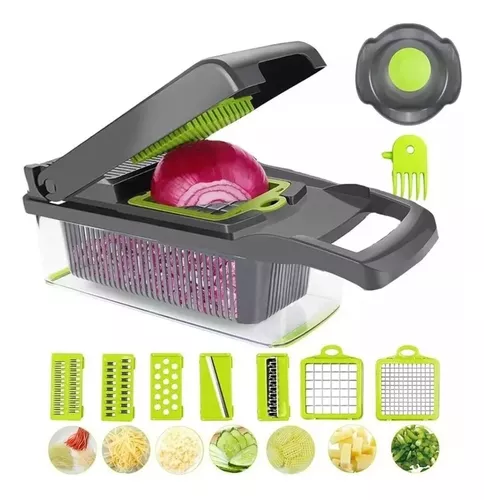 Picador Y Cortador De Frutas Y Verduras Mandolina 14 En 1