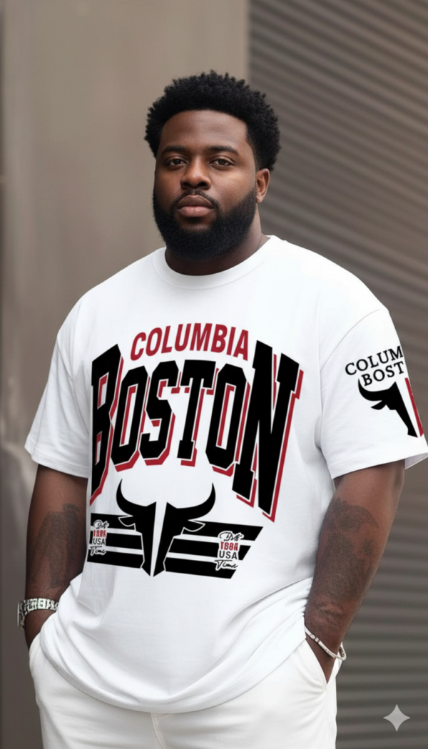 Camiseta Oversize Columbia Boston Para Hombre