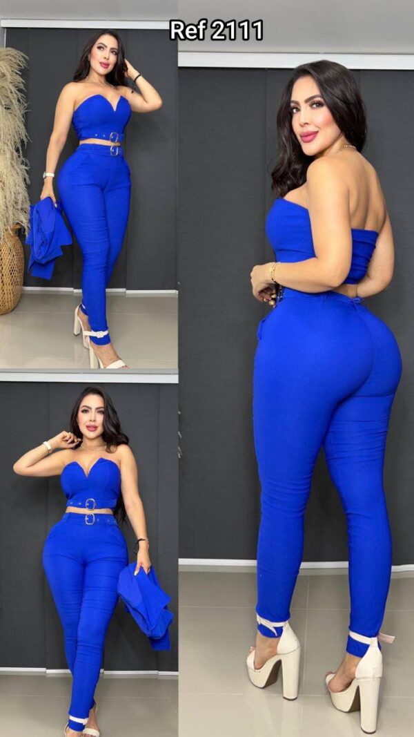 Conjunto Elegante Dama 3 Piezas (Blazer + Top + Pantalón)