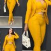 Conjunto Elegante Dama 3 Piezas (Blazer + Top + Pantalón)