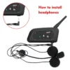 Intercomunicador Bluetooth Ejeas V6 Pro Para Casco | Comunicación Hasta 6 Pilotos e Impermeable