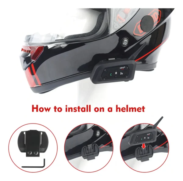 Intercomunicador Bluetooth Ejeas V6 Pro Para Casco | Comunicación Hasta 6 Pilotos e Impermeable