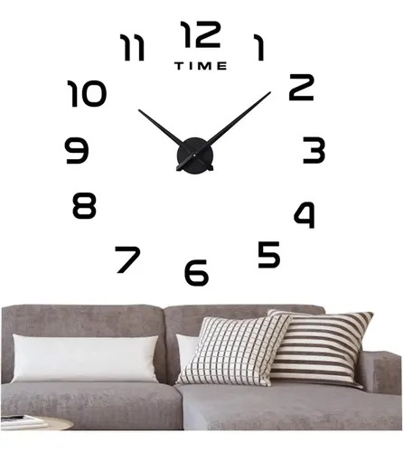 Reloj De Pared 3D Grande Ajustable De 70 cm a 100 cm