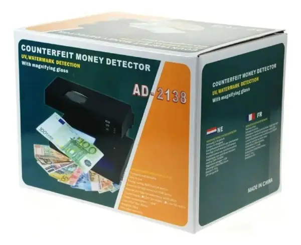 Detector De Billetes Falsos UV Profesional | Lámpara Doble Luz Ultravioleta Para Negocios