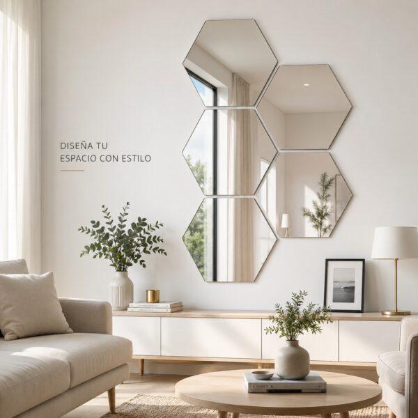 Set De Espejos Decorativos Hexagonales X20 Piezas