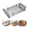 Escurridor Y Colador De Platos Y Alimentos Extensible En Acero Inoxidable