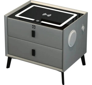 7649f832-b037-47a3-afa1-fdb5e992a0e6 Mesa De Noche Inteligente Smartnight 5 En 1 Con Bloqueo Por Huella