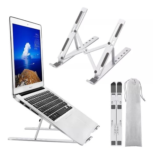 Base Soporte Plegable De Aluminio Para Laptop Y Tablet Con 7 Niveles De Altura