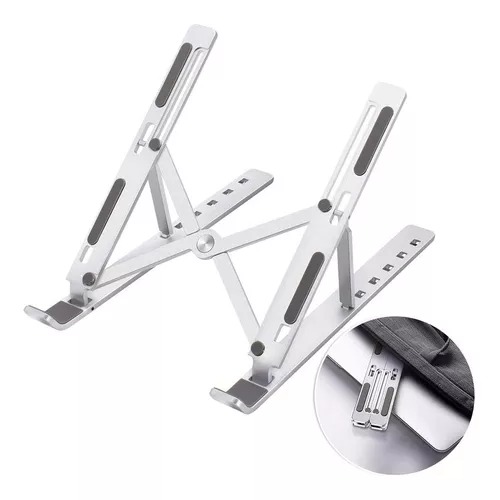 Base Soporte Plegable De Aluminio Para Laptop Y Tablet Con 7 Niveles De Altura