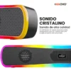 Parlante Inalámbrico Recargable Con Luces LED, Radio FM Y Entrada USB