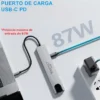 Hub Adaptador USB-C 8 En 1 En Aluminio Con HDMI 4K Y Puerto RJ45 Ethernet