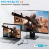 Hub Adaptador USB-C 8 En 1 En Aluminio Con HDMI 4K Y Puerto RJ45 Ethernet